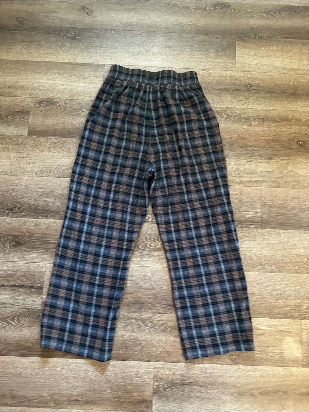 Natural Life Plaid Elastic-Waist Pants - Brown & Black - Picture 6 of 6